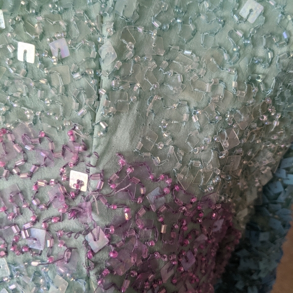 Scala Beaded Silk Gown "Mystic Water" - Picture 2 of 13